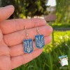 Сережки Україночка. Тризуб. Герб України. Колір срібло